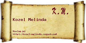 Kozel Melinda névjegykártya